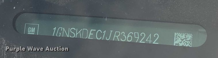 image for item FI0539 2018 Chevrolet Tahoe Police SUV