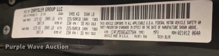 image for item FI0625 2014 Jeep Cherokee Limited SUV