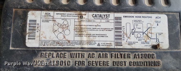 image for item FK0510 1997 GMC Sierra 2500HD flatbed pickup truck