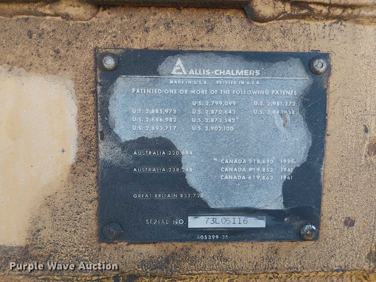 image for item FK0524 1957 Allis-Chalmers D rigid frame motor grader