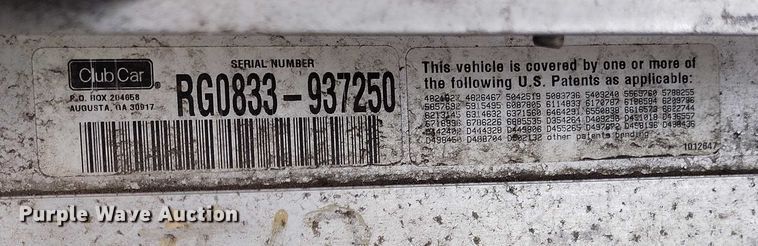 image for item IH9309 2008 Club Car 800 2 golf cart