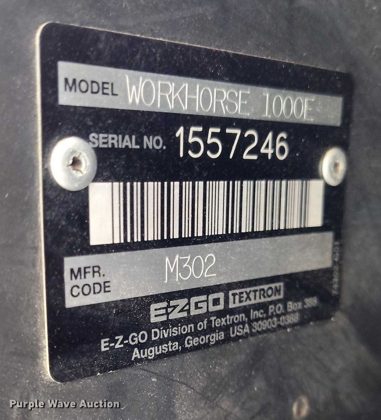 image for item IH9311 2002 EZ-GO Workhorse 1000E golf cart