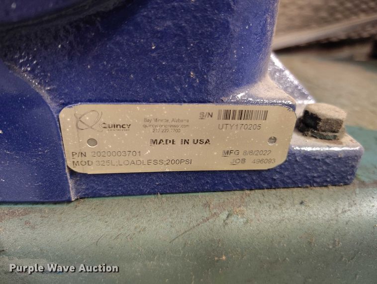 image for item IH9327 2022 Quincy 325L air compressor