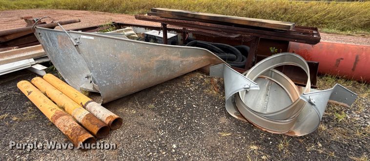 image for item LY9459 (3) Dub Ross galvanized tin horn culvert end caps