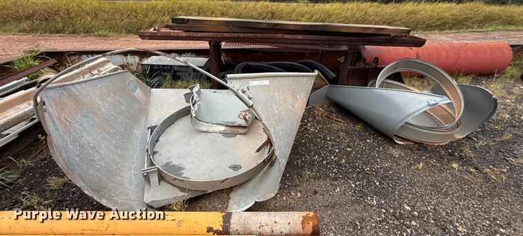 image for item LY9459 (3) Dub Ross galvanized tin horn culvert end caps