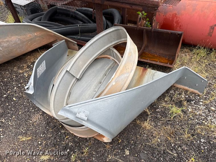 image for item LY9459 (3) Dub Ross galvanized tin horn culvert end caps
