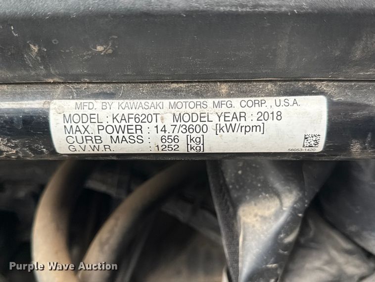 image for item NA9801 2018 Kawasaki Mule 4010 utility vehicle