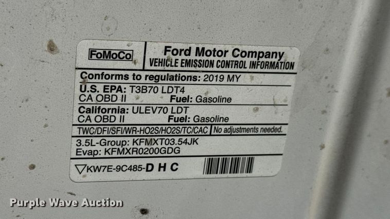 image for item NA9827 2019 Ford F150 XL Police Responder Crew Cab pickup truck