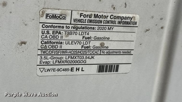 image for item NA9828 2020 Ford F150 XL Police Responder Crew Cab pickup truck