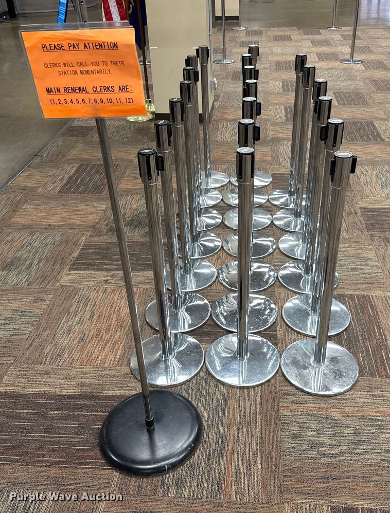 image for item NA9944 (20) Tensabarrier Tensator stanchions