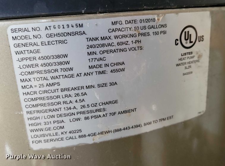 image for item NO9751 (2) water heaters