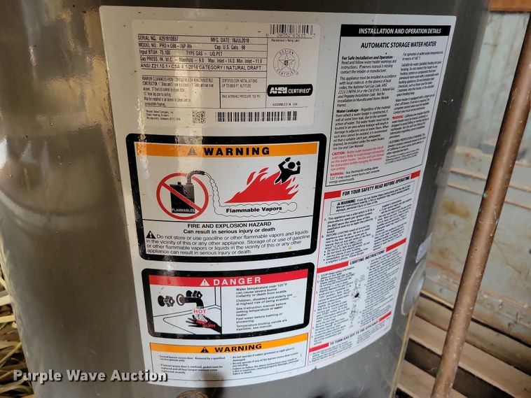 image for item NO9751 (2) water heaters