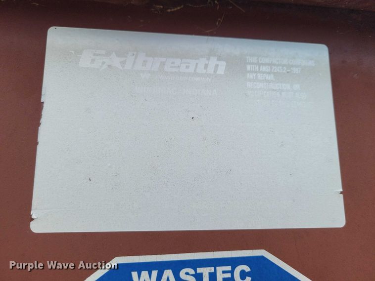 image for item NO9759 Galbreath Pack-Man hydraulic trash compactor