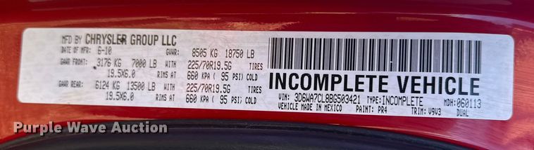 image for item DJ7876 2011 Dodge Ram 5500 Crew Cab utility / service truck