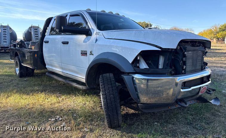 image for item DJ7877 2012 Dodge Ram 5500 Crew Cab flatbed truck