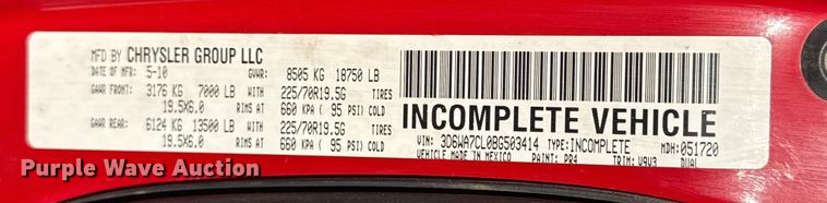 image for item DJ7878 2011 Dodge Ram 5500 Crew Cab utility / service truck