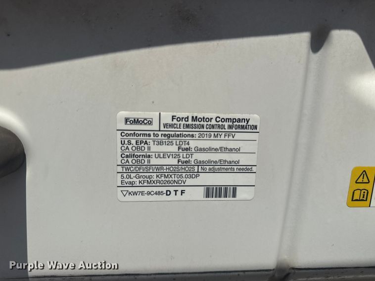 image for item DJ7984 2019 Ford F150 SuperCrew pickup truck