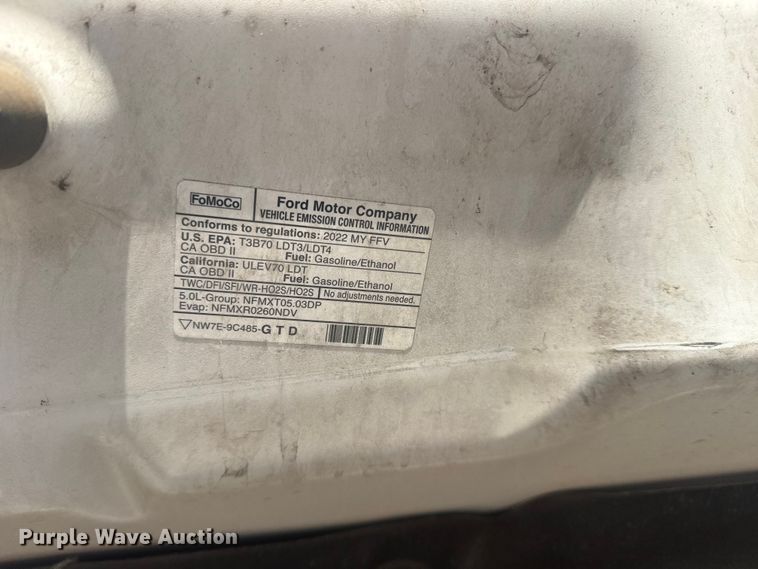 image for item DJ7986 2022 Ford F150 SuperCrew pickup truck