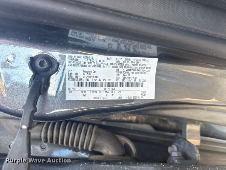 image for item DJ7995 2017 Ford Focus 