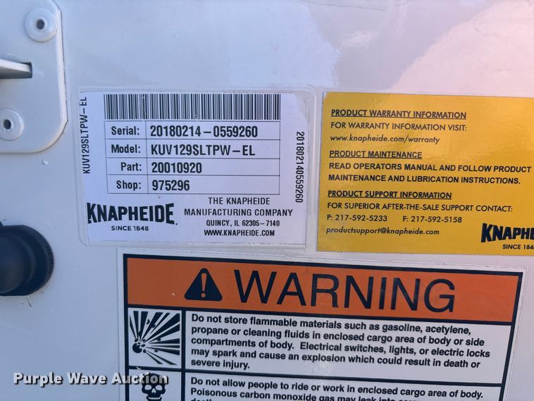 image for item DK0047 2018 Chevrolet Express 3500 utility van