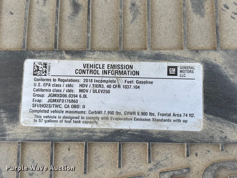 image for item DK0047 2018 Chevrolet Express 3500 utility van