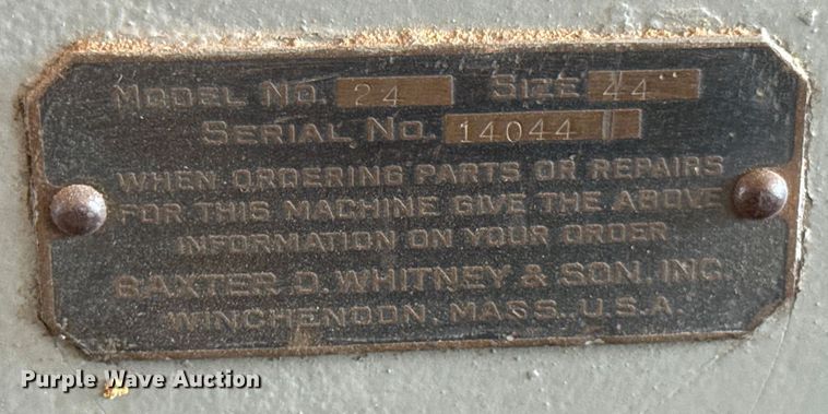 image for item DO7179 Whitney 24 wood planer