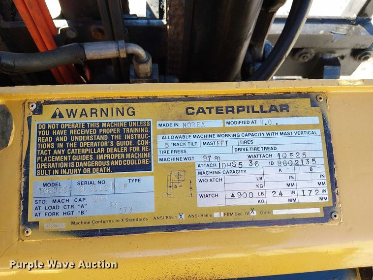 image for item DU3742 Caterpillar TC60DSA forklift