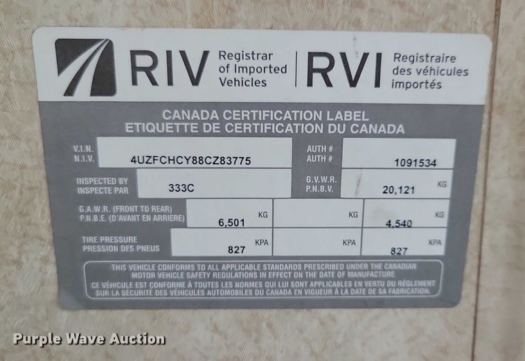 image for item DX6599 2008 Mandalay Lovers Nest RV