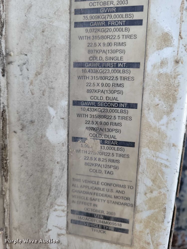 image for item DX6601 2004 Mack  600 refuse truck