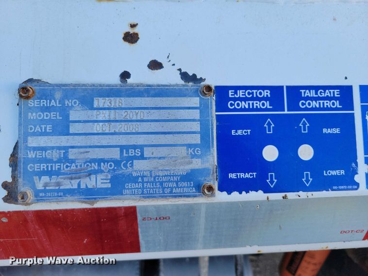 image for item DX6604 2009 Freightliner  Business Class M2 refuse truck