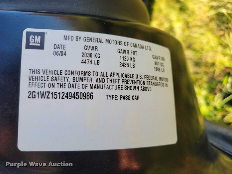 image for item DX6606 2004 Chevrolet  Monte Carlo 