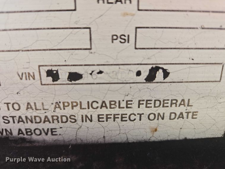 image for item DY1303 1996 HWMC utility trailer