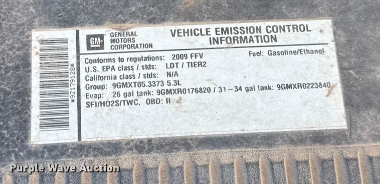 image for item DY8370 2009 Chevrolet Silverado 1500 Ext. Cab pickup truck