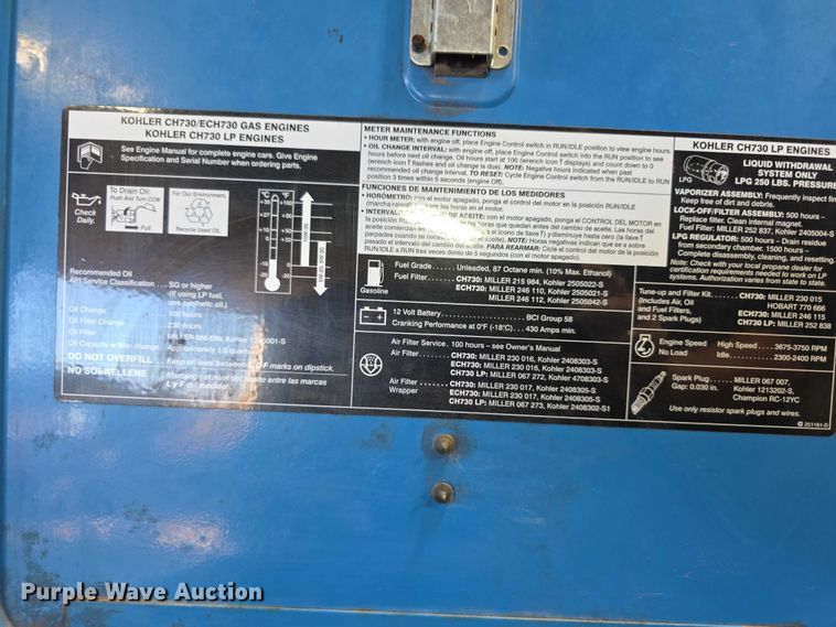 image for item DZ3492 Miller Bobcat 225 welder/generator