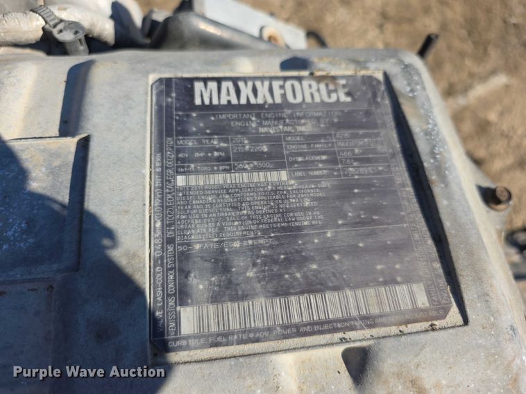 image for item DZ3493 2011 International Maxxforce A215 engine