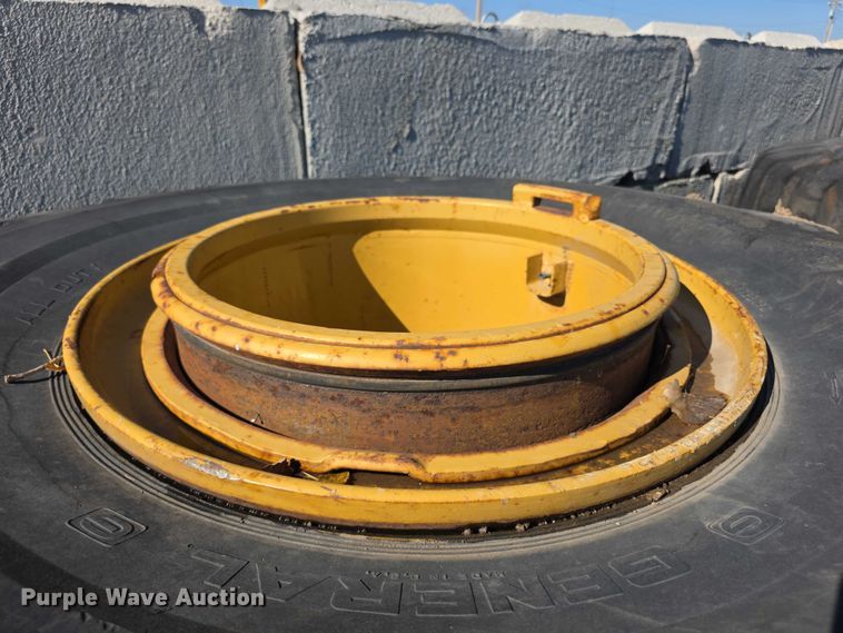 image for item DZ3500 (2) General 29.5-29 tires and wheels