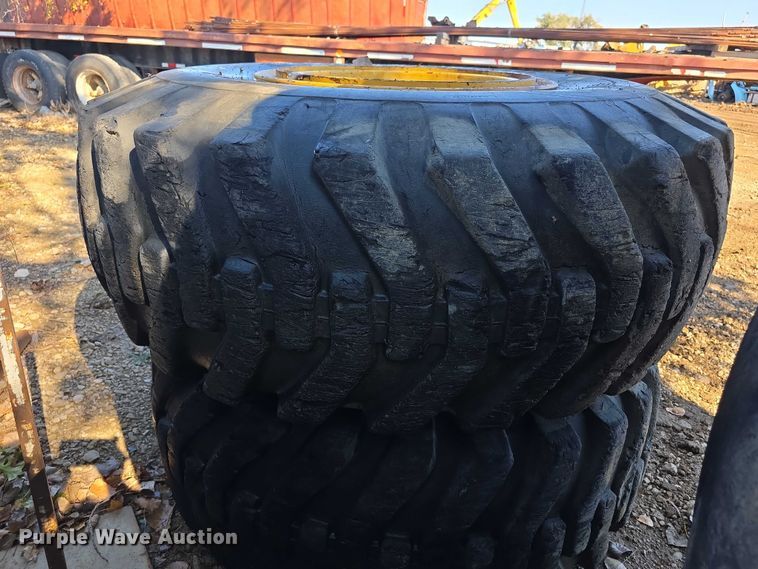 image for item DZ3502 (2) Duramax 23.5-25 tires and wheels