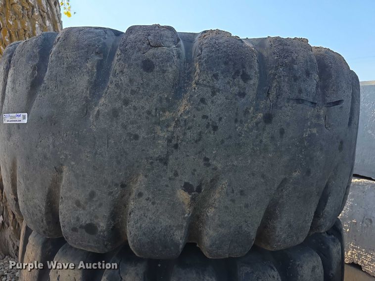 image for item DZ3503 (3) Goodyear 23.5-25 tires and wheels