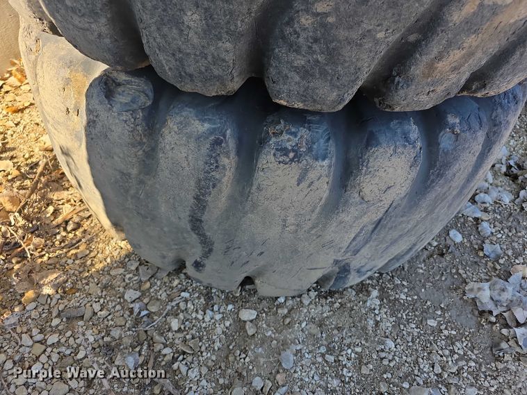 image for item DZ3503 (3) Goodyear 23.5-25 tires and wheels