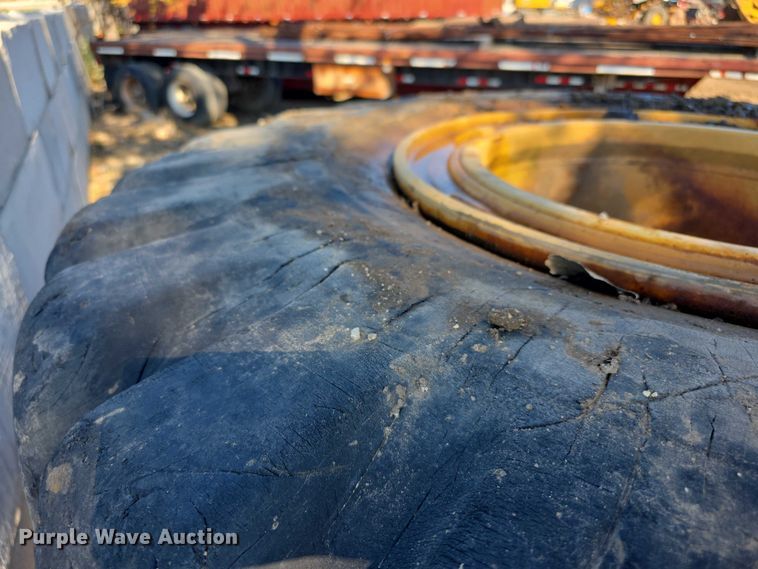 image for item DZ3503 (3) Goodyear 23.5-25 tires and wheels