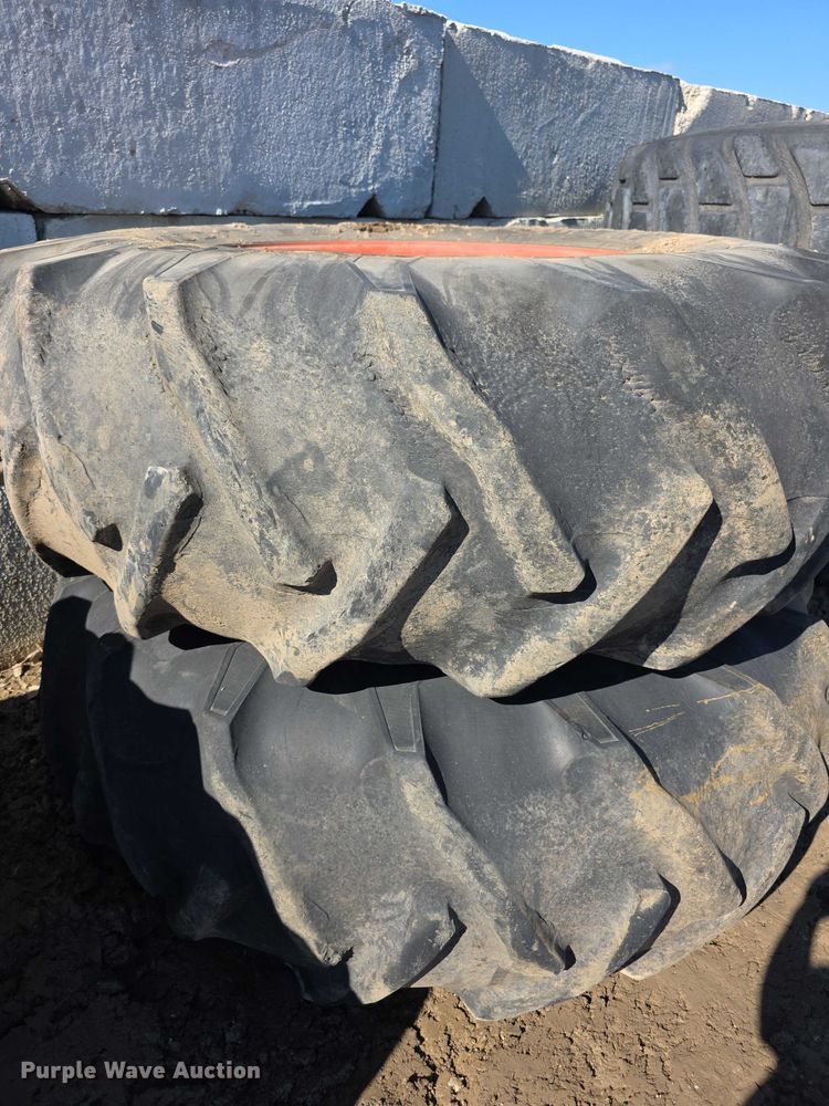 image for item DZ3504 (2) Goodyear 23.1-34 tires and wheels