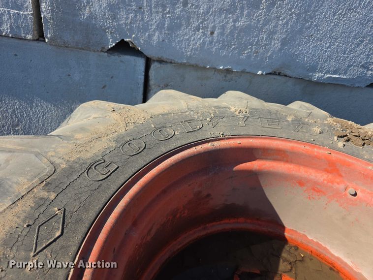 image for item DZ3504 (2) Goodyear 23.1-34 tires and wheels