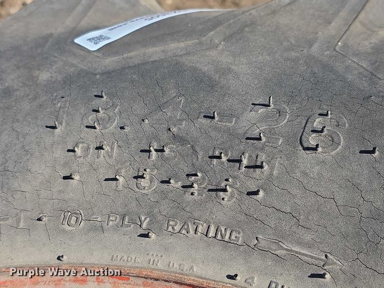 image for item DZ3505 (2) Firestone 18.4-26 tires and wheels