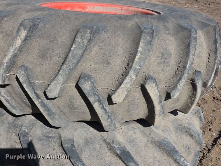 image for item DZ3505 (2) Firestone 18.4-26 tires and wheels