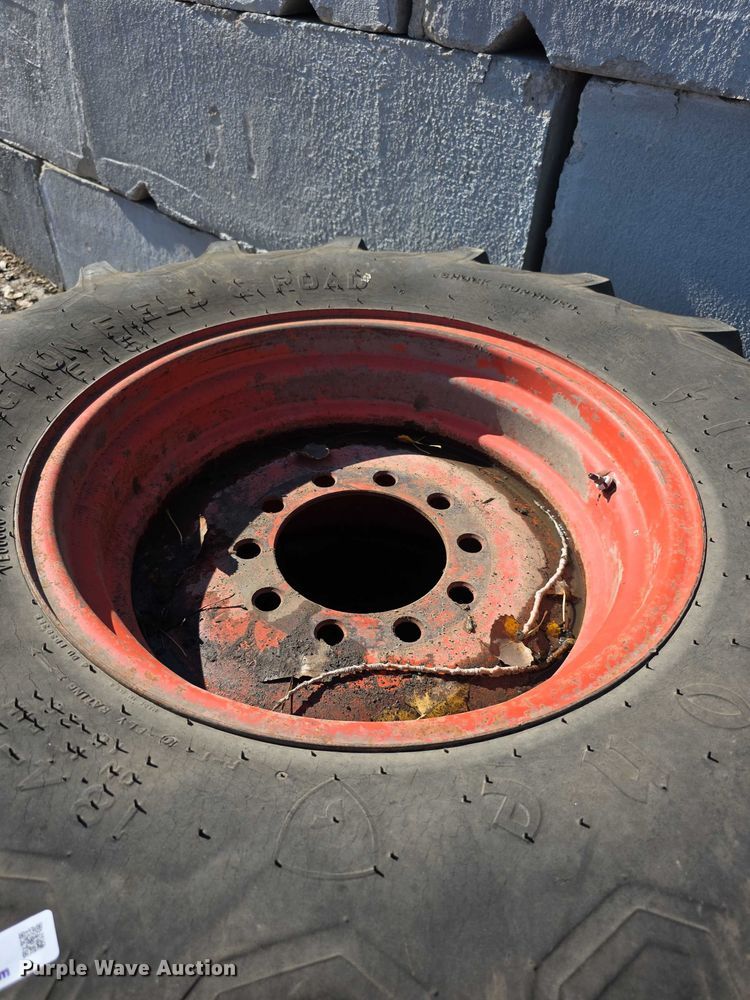 image for item DZ3505 (2) Firestone 18.4-26 tires and wheels