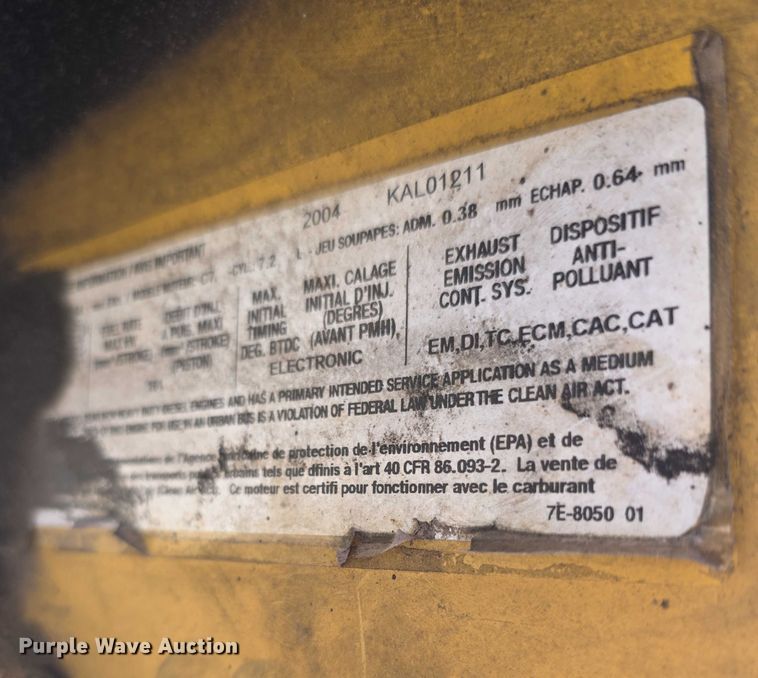 image for item DZ3506 2004 Caterpillar Acert C7 engine