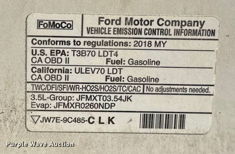 image for item EA2023 2018 Ford F150 SuperCrew pickup truck