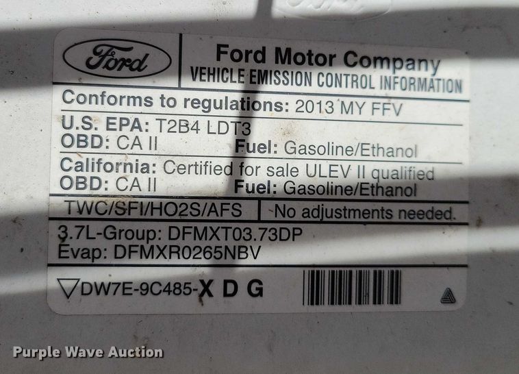 image for item EA2730 2013 Ford F150 SuperCab pickup truck