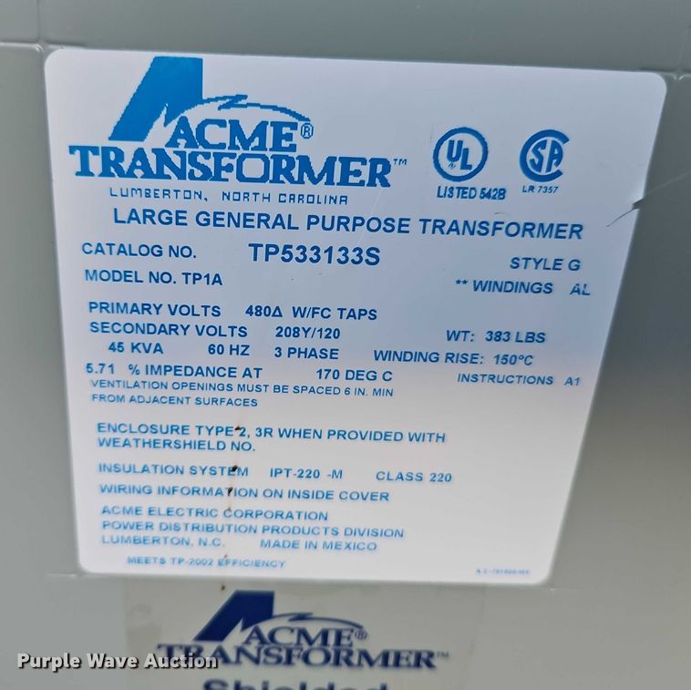 image for item EB8448 (3) Acme TP1A transformers