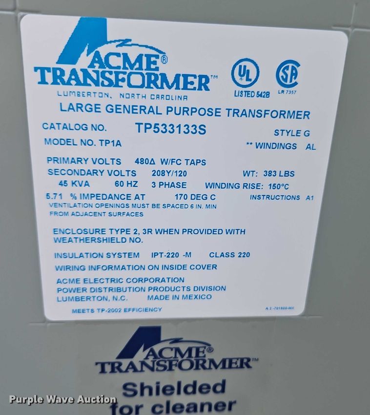 image for item EB8448 (3) Acme TP1A transformers
